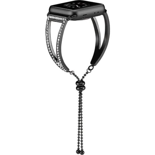 For Apple Watch 5/4/3/2 Diamonds BlingBling Stainless Steel Bracelet Strap for iwatch 38mm 42mm 40mm 44mm Replacement Wristband