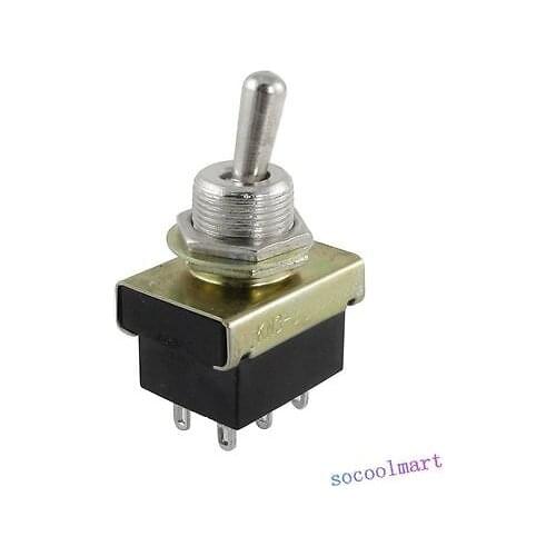 DPDT 2P2T ON/ON 2 Position Toggle Switch 3A/220VAC 5 Pcs