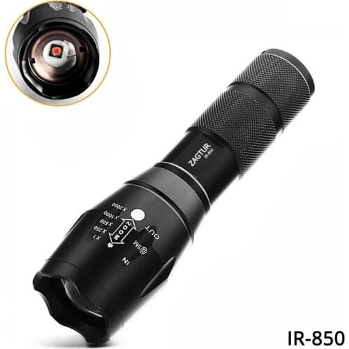 Focus 850nm LED Flashlight IR-850 Infrared Flashlight Night Vision Camera Fill Light AAA 18650 IR Flashlight LED Lamp