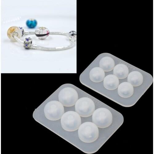 10MM Epoxy Resin Molds Big Hole Bead Silicone Mold Fit For Add-a-Bead Bracelet DIY Resin Jewelry Making
