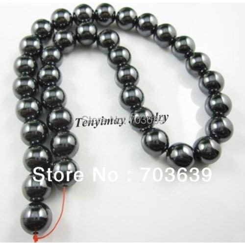 12mm Hematite Beads For Necklace DIY Wholesale 5 Strands(35pcs/strand)
