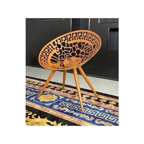 Chinafurniture single chair living room sofa chair balcony chair modern minimalist stainless steel chair