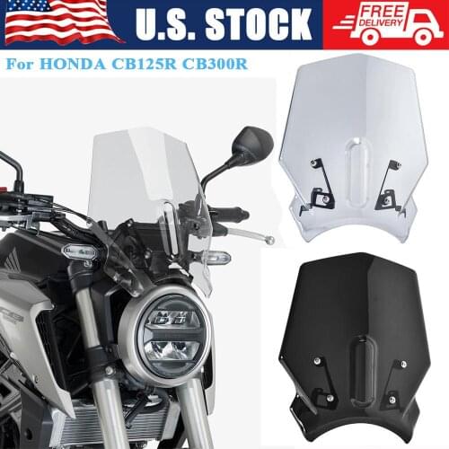 For 2018 2019 2020 Honda CB125R CB250R CB300R Double Bubble Windshield WindScreen Wind Deflector Visor Motorcycle Accessories US