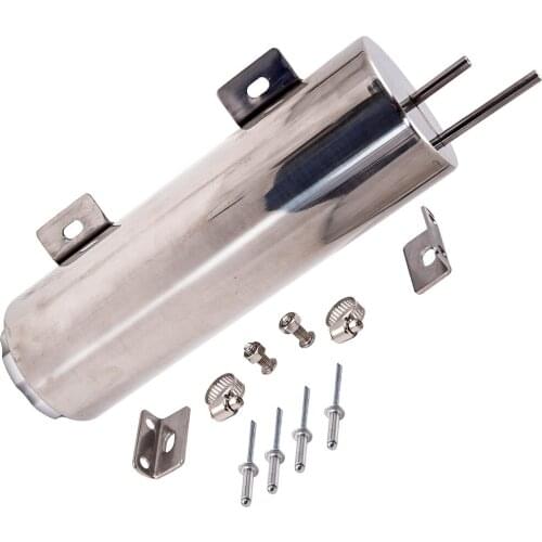 3" X 9" 32 OZ Radiator Coolant Over Flow Puke Tank Catch Can Stainless Steel