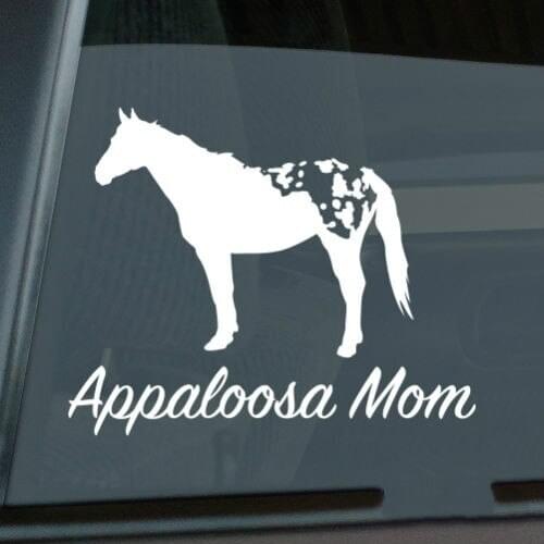 Appaloosa Mom Sticker Die Cut Vinyl Ver 3 Stock Horse window decal Size(inch): 6.25 x 5.03