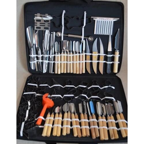 New 80pcs /set Vegetable Fruit Carving Chisel Tool Chef Kit Carving knife set Hand carving