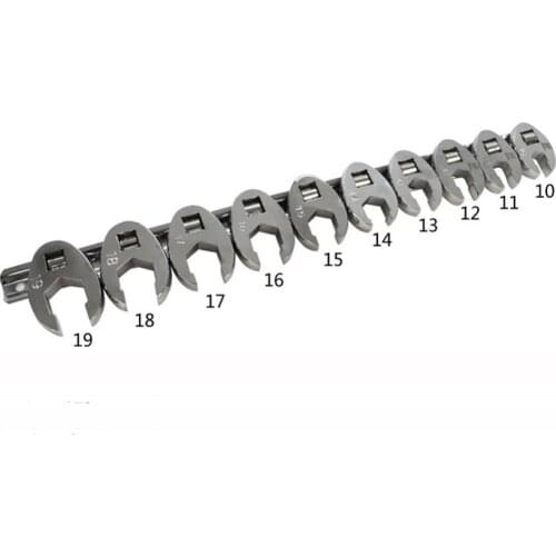 New 10pcs 3/8' Drive Open End Spanner Fish mouth wrench for Tubing 10 11 12 13 14 15 16 17 18 19mm