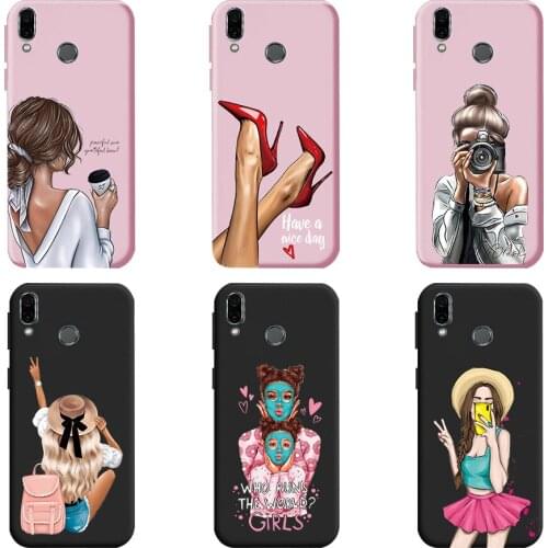 New Stylish Fashion Girl Painted TPU Case For Huawei Honor Play Cases Silicon Phone Fundas on Honor Play Back Cover COR-L29 Case