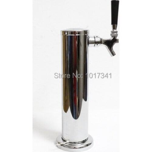 Single Tap 3" Stainless Steel Body Beer Tower,1/4" Beer Line, include Mounting hardware and Faucet Brench