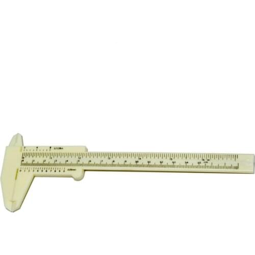 0 To 150mm 6 Inch Mini Plastic Sliding Vernier Caliper Gauge Measuring Tool Home Outdoor Used Mini Portable Ruler