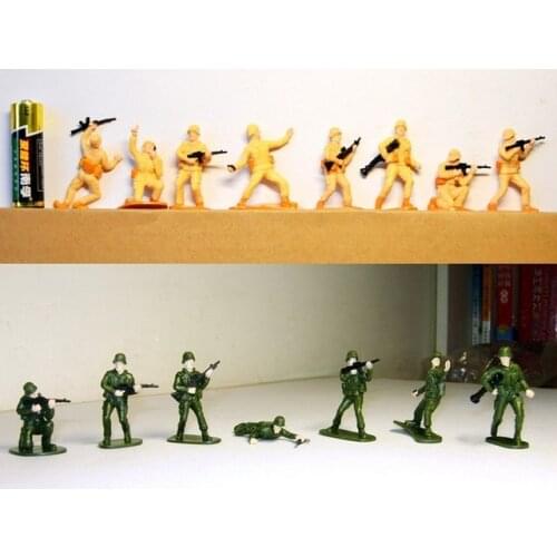 Sand table model of modern warfare Soldier figure 1:43 scene toy soldiers 15pcs/set