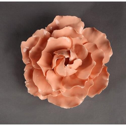 Roses peonies decorative wall flower dishes porcelain decorative plate vintage home decor handicraft crafts room decoration