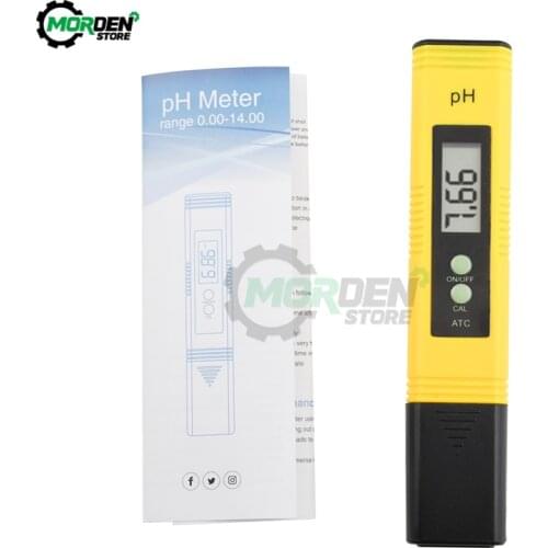 PH Tester Accuracy 0.1 Digital PH Meter Tester for Water Food Aquarium Pool Hydroponics Pocket Size PH Tester Large LCD Display