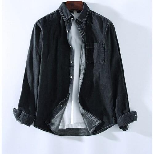 VALINK Mens Denim Shirts