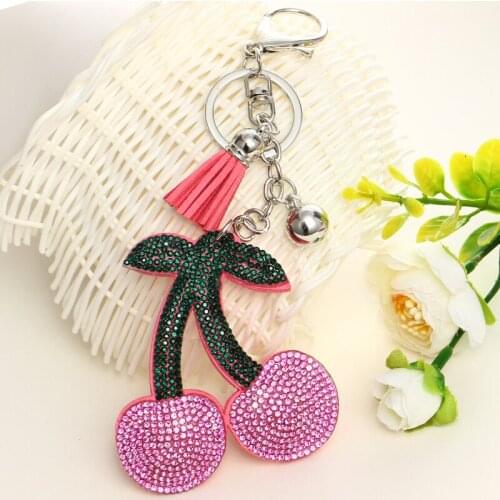ZOSHI Cute Keychains for Women Cherry Pineapple Pendant Fruit Keychains Handbag Charm Key Ring Holders Car Key Ring