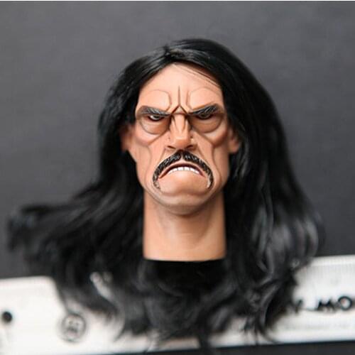 1/6 DAMTOYS DAM GK006 Gangster Cube 3 Scimitar Killer Juarez Head Sculpture Hair Transplant Model for 12 inch action figure