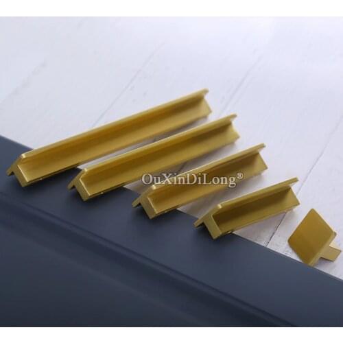 1PCS Brass Handles Nordic Simple Drawers Pulls Wardrobe Door Knobs Modern High-end Gold Light Luxury Cabinet Handles GF512