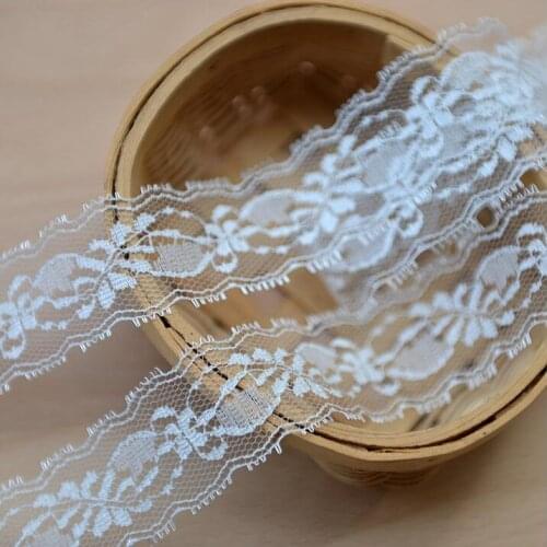 10 Meters High Quality White Lace Ribbon Lace Tape DIY Embroidered Net Lace Trim Fabric For Sewing Decoration