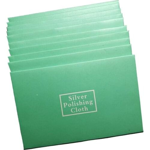 100pcs Silver Cleaning Polishing Cloth Package Wiping Carton Cardboard Individual Packing for Jewelry Suede Maintenanc