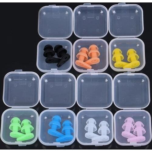 2PCS/Set Swimming Earplugs Set Waterproof Soft Silicone Surf Diving Swimming Pool Accessories for Children