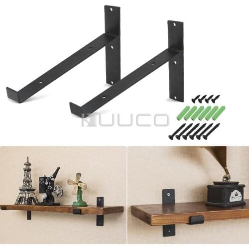 2 PCS/LOT Metal Bracket/black iron Wall Mounted shelf Brackets/furniture accessories for study/kitchen/bedroom/bathroom/bar etc