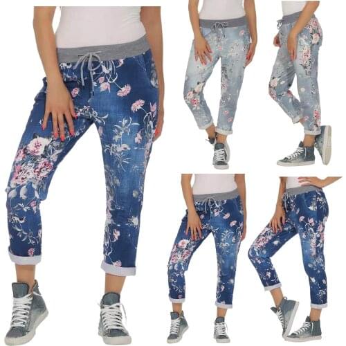 2021 Women Fashion Floral Stretch Pants Daily Comfy Casual Pants Trousers Bottoms High Quality Cotton Pants Брюки Dropshipping