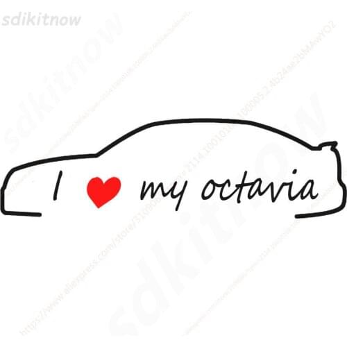 28x8cm I love my car Decal Funny Sticker Styling Door Window Decoration For Skoda Octavia A5 A7 RS Fabia Superb Rapid VRS Yeti