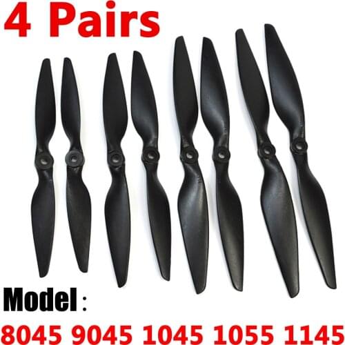 4Pairs Propeller Carbon Fiber Nylon Paddle for RC Drone Quadcopter Aircraft 8045 9045 1045 1055 1145 CW CCW Props Accessory
