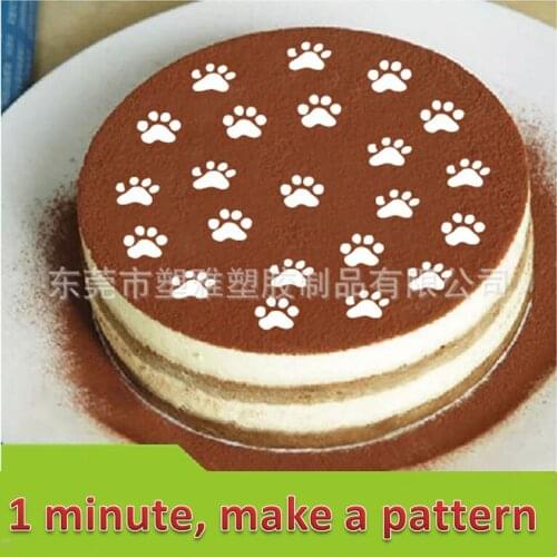 4 PCS/set 8 inch t cake mold hollow out cake decorating tools spraying decoration Birthday cake design bakeware pastry tools PP