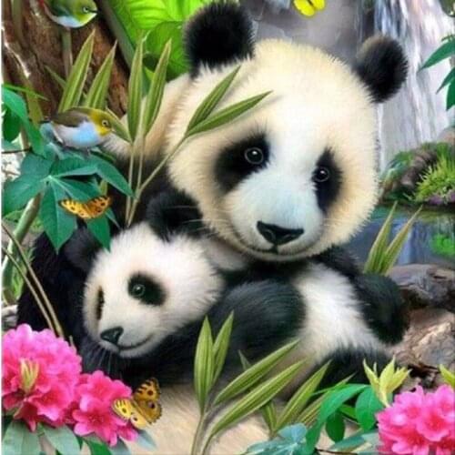 Panda diamond embroidery puzzles diamond painting mosaic picture of rhinestones cross-stitch kit Pattern Y1300