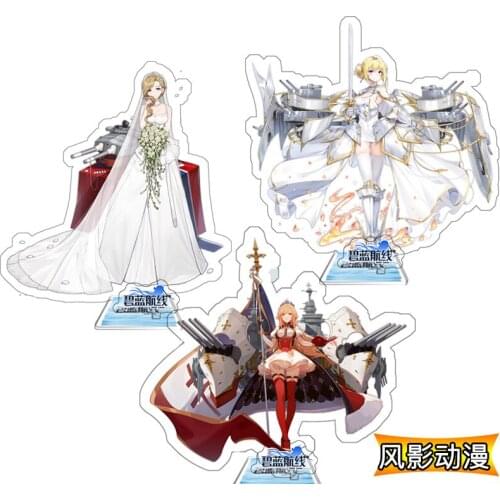 Anime Game Azur Lane Jeanne d'Arc Richelieu MNF Jean Bart MNF Le Malin HMS Perseus HMS Hood Acrylic Stand Figure Model Xmas Gift