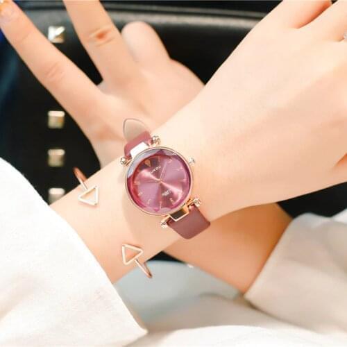 Fashion luxury women leather quartz watch wire drawing design ladies bracelet watches 2019 new popular brand female clock gifts