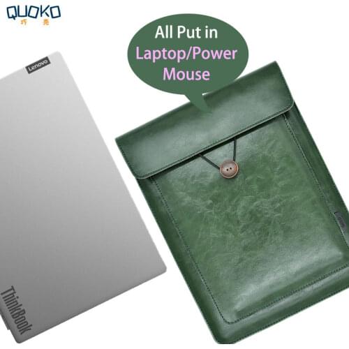 Double Layer High Capacity Laptop Bag cover,Microfiber Leather laptop sleeve case for Lenovo ThinkBook 13s 14s