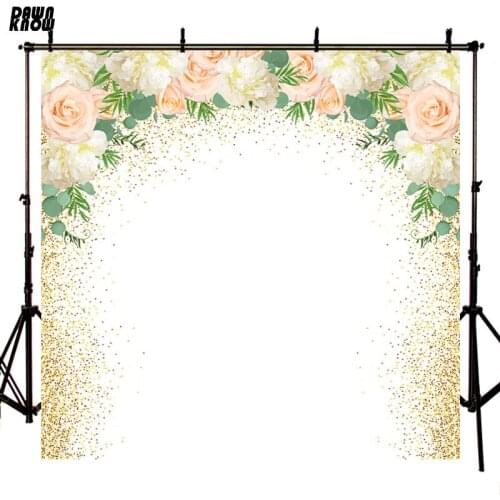 DAWNKNOW Flower Dots Photography Background Photocall Floral Wedding Photo Shoot Backdrops Children Photo Studio lv1399