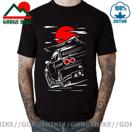 Car Styling T-shirt Skyline R32 GT-R RB26 R33 R34 Heart Of The Beast Engine T Shirt Harajuku Funny Japan JDM Car Lovers Boy Tees