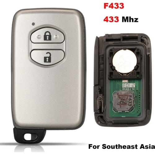 Jingyuqin F433 433Mhz Remote 2Buttons Control Car Smart Key Case For Toyota Camry Land Cruiser Key