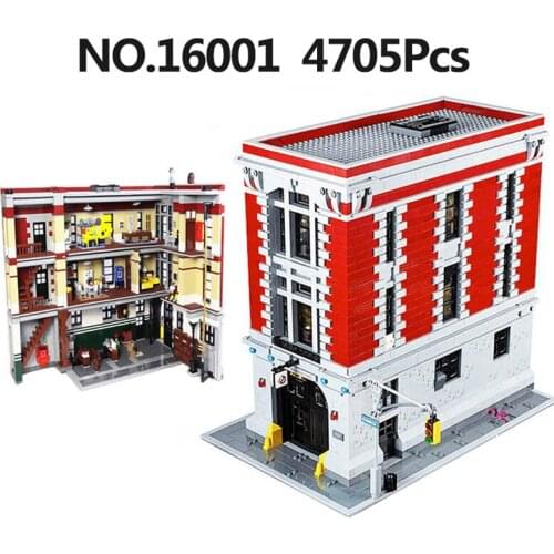 Movie 16001 Ghostbusters Firehouse Headquarters House Architecture Building Blocks Set Toys For Children Gift Bricks