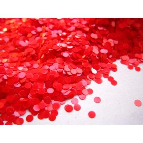 1mm Red Round Dot Glitter Paillette Spangle Shapes for Nail Art Glitter Craft Decoration and Makeup