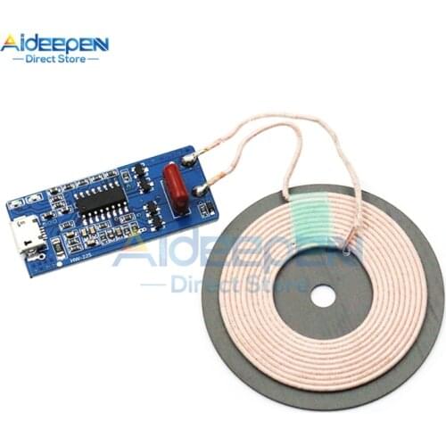 HW-225 5V 1A 5W Wireless Charger Transmitter Module With DIY Coil Charging Compatible WPC Receiver Support FOD LED Indicator