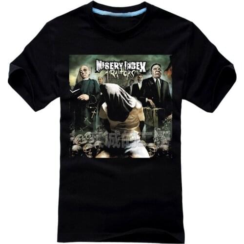 New Fashion Misery Index Band Rock Brand men shirt 3D High Quality items fitness Death Hardrock heavy Metal 100%Cotton Skull 03