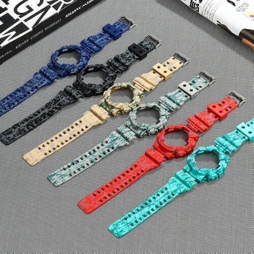Soft Silicone rubber strap mens matte bracelet Replacement belt for G Shock GD GA GLg -shock GD120 GA-100 110 100C