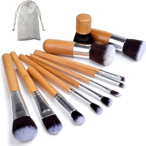Teemo professional makeup brush Set tools Powder Foundation Eyeshadow Lip Eyeliner Blush High-end bamboo handle Makeup Brushes