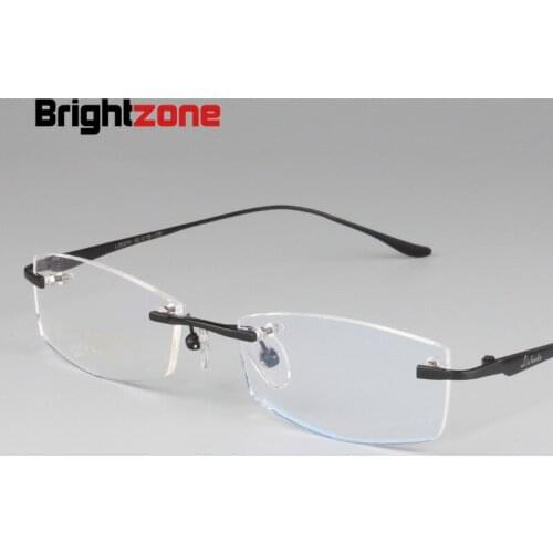 Brightzone 2020 New Fashion Titanium Man Myopia Spectacles Frames Rimless Glasses Lens Clear Transparent Optical Eyeglasses