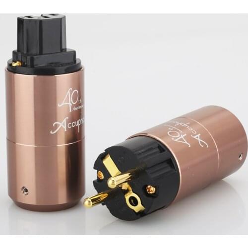 High Quality EU Schuko Power plug, Amplifier DVD player audio AC power cord power cable connector plug Supply connector jack