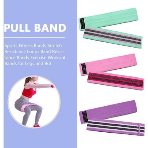 Yoga Pilates GYM Fitness Exercise Resistance Bands Yoga Pull Strap Belt Polyester Latex Elastic Latin Dance Stretching Band Loop