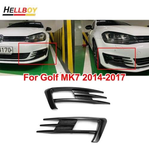 Car Styling For VW Golf MK7 2014-2019 Front Fog Light Cover Bumper Fog Lamp Grille Protector Decoration Shell AUTO Accessories