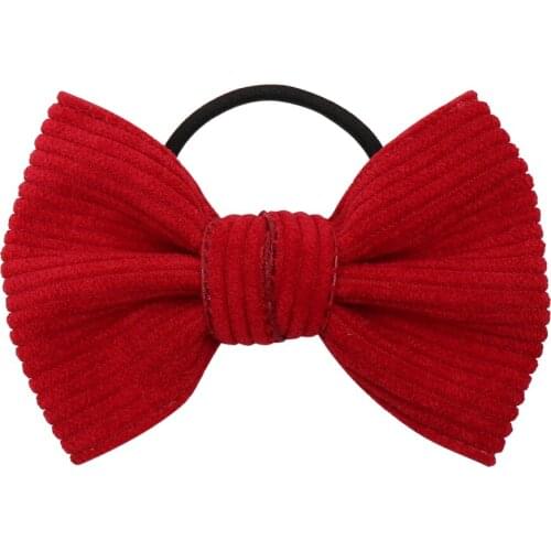 Knitted Fabric Bow Fashion Sweet Girl Hair Ties Ponytail Holder Headwear Hair Accessories Scrunchies