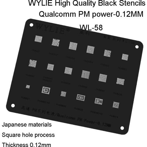 WL-58 PM660 PM8940 PMI8940 PM8937 PMI8937 PM8821 PM886EAD PMD9635 PMI8998 PM8998 PM8028 Power PM IC Chip BGA Reballing Stencil