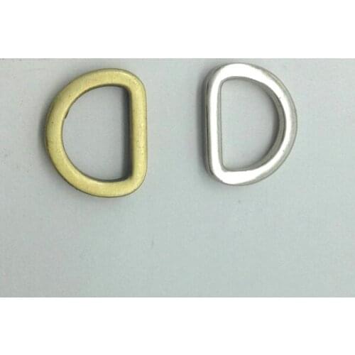 1/2" Flat Cast D Rings, Antique Brass / Silver Finish