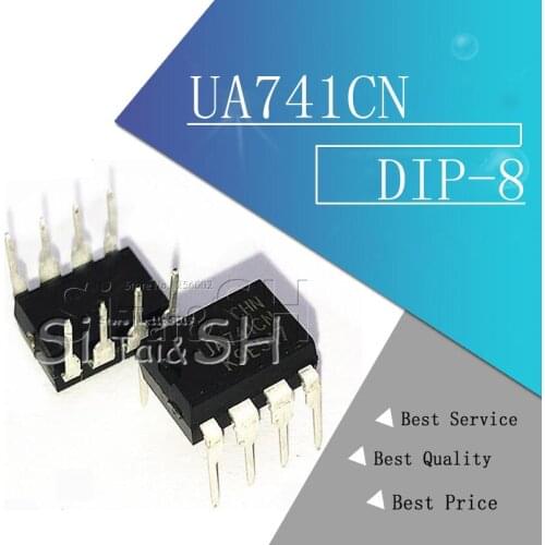10pcs DIP IC 8pins UA741CN UA741CP UA741 OP Amp LM741 741 TI Original DIP-8